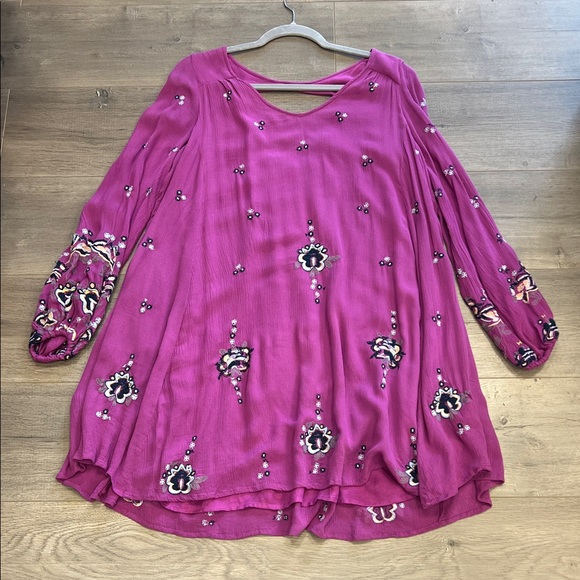 Free People Dresses & Skirts - Free People Purple Floral Mini Dress